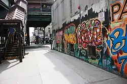 Entrance to the elevated 215th Street station on Tenth Avenue