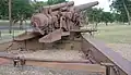 Rear view of a 240mm howitzer at the U.S. Army Field Artillery Museum, Ft. Sill, Oklahoma