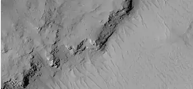 Layers in Gill crater, as seen by HiRISE under HiWish program