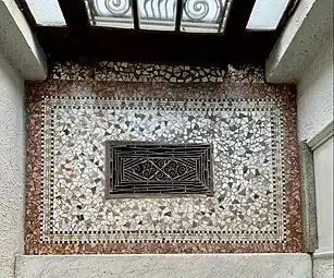 Art Deco - Floor in the entrance hall of Bulevardul Hristo Botev no. 26, Bucharest, unknown architect, 1930s