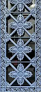 Neoclassical grille of door of Rue de Cléry no. 29, Paris, unknown architect, c.1850