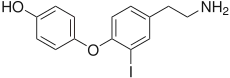 Skeletal formula of the 3-iodothyronamine