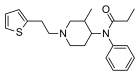 Chemical structure of 3-methylthiofentanyl.