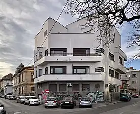 "Gold" small apartment block, Bucharest, 1934–1936, by Marcel Iancu