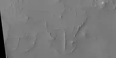 Enlargement of previous image of linear ridge network, as seen by HiRISE under HiWish program