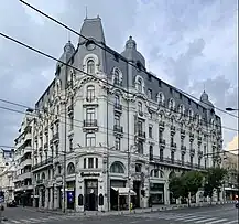 Hotel Cișmigiu (Bulevardul Regina Elisabeta no. 38), Bucharest, by Arghir Culina, 1912