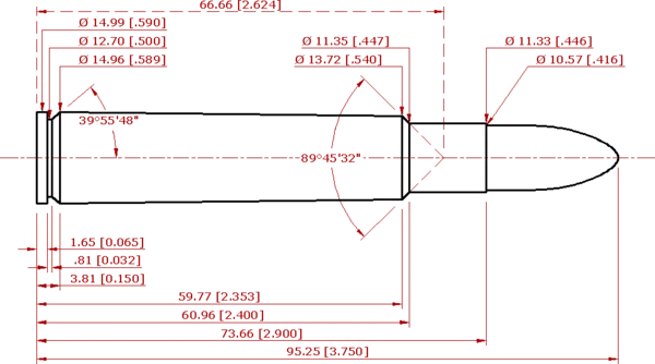 416 Rigby Cartridge Schematic