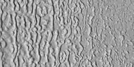 Brain terrain being formed, as seen by HiRISE under HiWish program Note: this is an enlargement of a previous image using HiView.