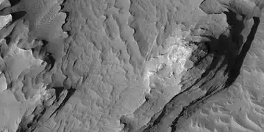 Close view of layers from previous image, as seen by HiRISE under HiWish program