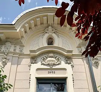 Cartouches and other ornaments of the Maria D. Nicolau House, Bucharest, unknown architect, 1902