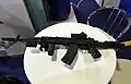 The first prototype of the AK-12. Note the ambidextrous ejection port and reversible charging handle above the vertical foregrip