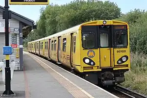 A Class 507 at Bidston in 2023