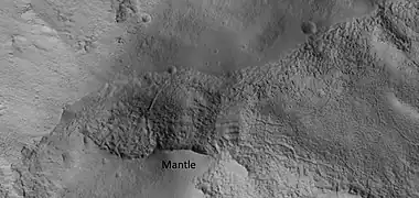 Close view of mantle, as seen by HiRISE under HiWish program