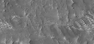 Short triangular ridges, as seen by HiRISE under HiWish program. These may be some sort of dune feature combined with a ridge.