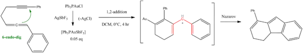 6-endo-dig reaction Lin 2007