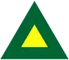 Green Triangle with a smaller yellow triangle inset