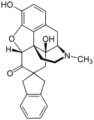 Chemical structure of 7-spiroindanyloxymorphone.