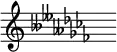 { \omit Score.TimeSignature { \omit Staff.KeyCancellation \set Staff.keyAlterations = #`((6 . ,DOUBLE-FLAT)(2 . ,DOUBLE-FLAT)(5 . ,DOUBLE-FLAT)(1 . ,FLAT)(4 . ,FLAT)(0 . ,FLAT)(3 . ,FLAT)) s^""}}