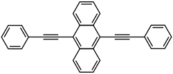 9,10-Bis(phenylethynyl)­anthracene yields green light