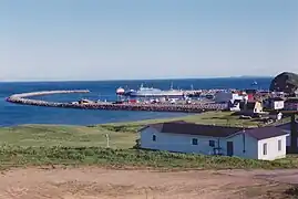 Ships moored at the dock