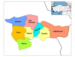 Districts of Ağrı