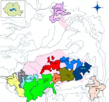 Map depicting the Transylvanian Saxon lands which later constituted the Transylvanian Saxon University in the late 15th century