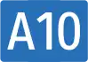 Motorway A10 shield}}