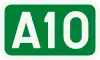 A10 motorway shield}}