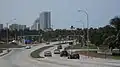 Entrance to Haulover Park northward on Collins Avenue