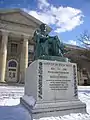 The statue of White on the Cornell Arts Quad by Karl Bitter