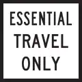 (QLD-TC2335) Essential Travel Only (2020-2022) (used in Queensland)