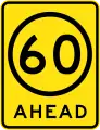 (R4-V108) 60 km/h Speed Limit Ahead (used in Victoria)