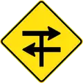 (W2-V112-1) T-junction at dual carriageway (used in Victoria)