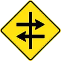 (W2-V112-1) Crossroad intersection at dual carriageway (used in Victoria)