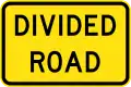 (W8-V107) Divided Road (used in Victoria)