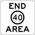 (MR-RS-20) End of Speed Limit Area (used in Western Australia, might also be used in certain places in New South Wales)