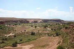 Southeastern outskirts of Moenkopi and farming areas, as seen from the Arizona State Route 264