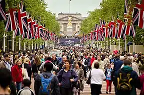 The Mall, London on 2 June 2012