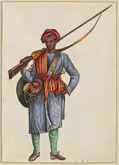 A Mughal infantryman.