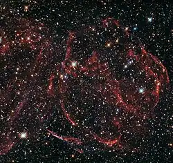 DEM L316A is located some 160,000 light-years away in the Large Magellanic Cloud