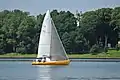 A sailboat on the Orava Reservoir