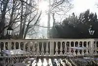 A terrace with balustrade in Baden, Austria