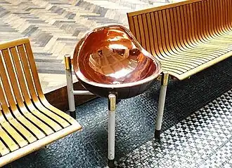 Fountain and seating at Aarhus City Hall