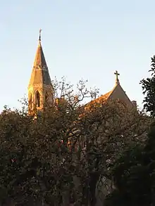 A tower on top of a building