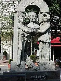 Abdi İpekçi monument in Nişantaşı.