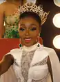 The third edition of the golden crown, as worn by Miss Grand International 2020, Abena Appiah