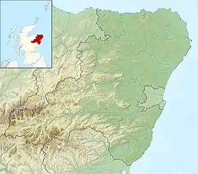 Map showing the location of Forvie National Nature Reserve