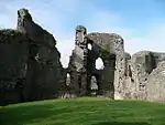 Abergavenny Castle curtain wall interior. Abergavenny Castle is a castle in the town of Abergavenny, Monmouthshire in south east Wales.