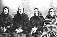 A picture of four Acadian women, 1895