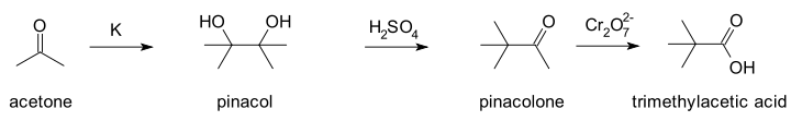 Pinacol rearrangement